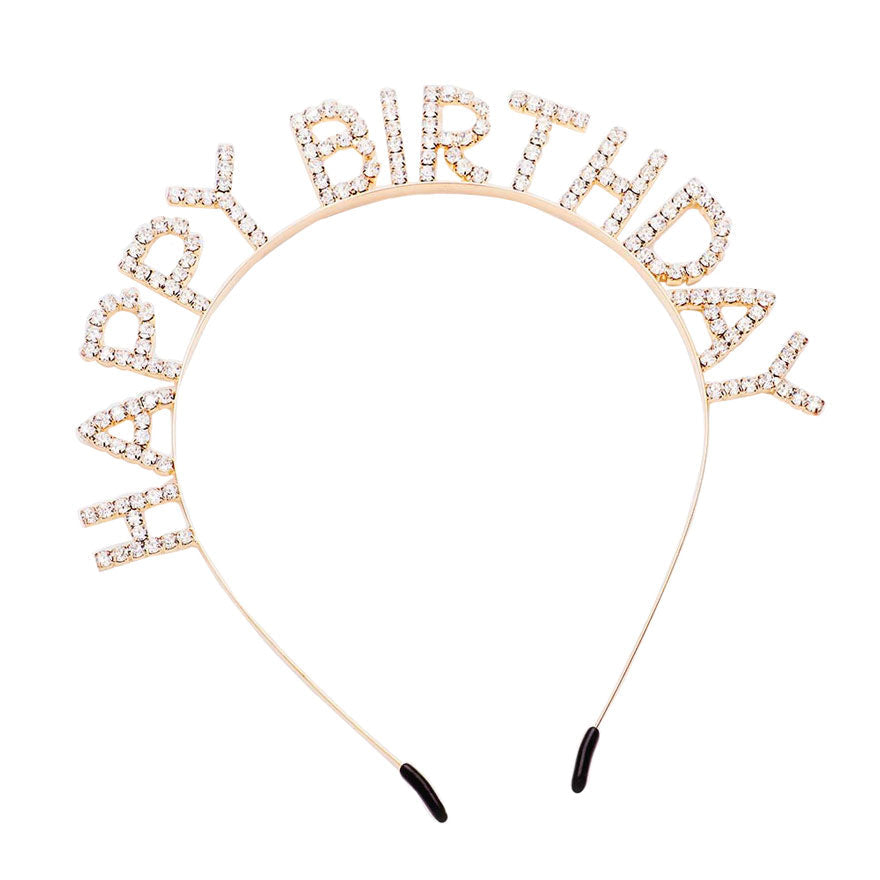 Happy Birthday Crystal Rhinestone Headband