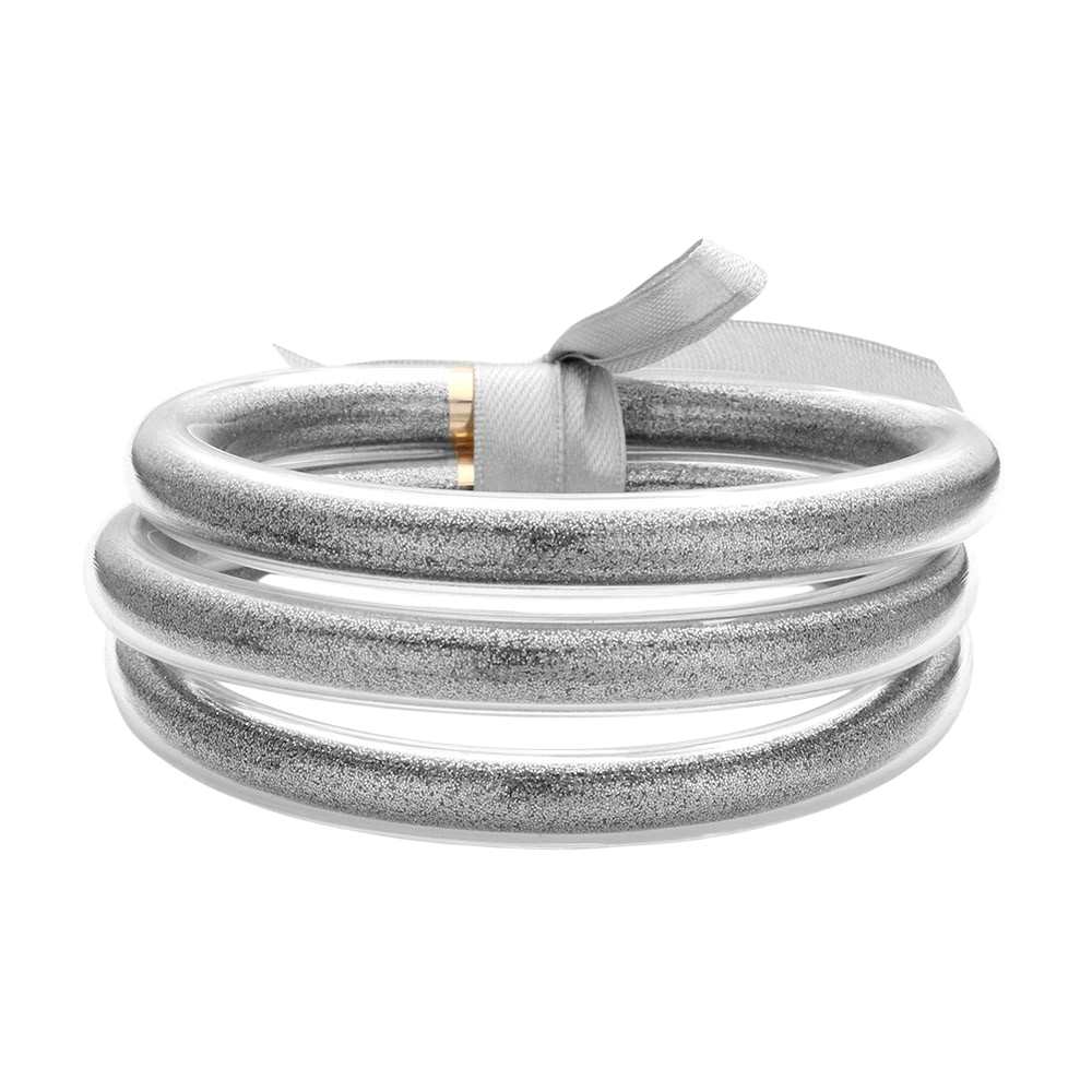 3PCS Glitter Jelly Tube Bangle Bracelet