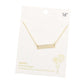 Mama Message Metal Rectangle Pendant Necklace