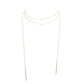 Metal Bar Dangle Tip Layered Necklace