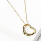Metal Heart Cut out Pendant Necklace