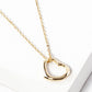 Women's Metal Open Heart Pendant Necklace Valentine's Day