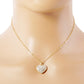 Pave heart pendant necklace