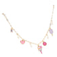 Lets Play Message Enamel Pickleball Pearl Charm Station Necklace