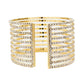 Rhinestone Pave Split Cuff Evening Bracelet