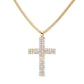 Rhinestone Paved Cross Pendant Jewelry Set