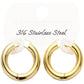 SECRET BOX Stainless Steel Round Classic Hoop Earrings