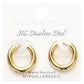 SECRET BOX_Stainless Steel Round Classic Hoop Earrings