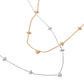 SECRET BOX Stainless Steel Stone Starburst Station Necklace