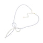 SECRET BOX_Stone Pointed Faceted Beaded Bow Necklace
