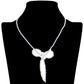 SECRET BOX_Stone Pointed Faceted Beaded Bow Necklace