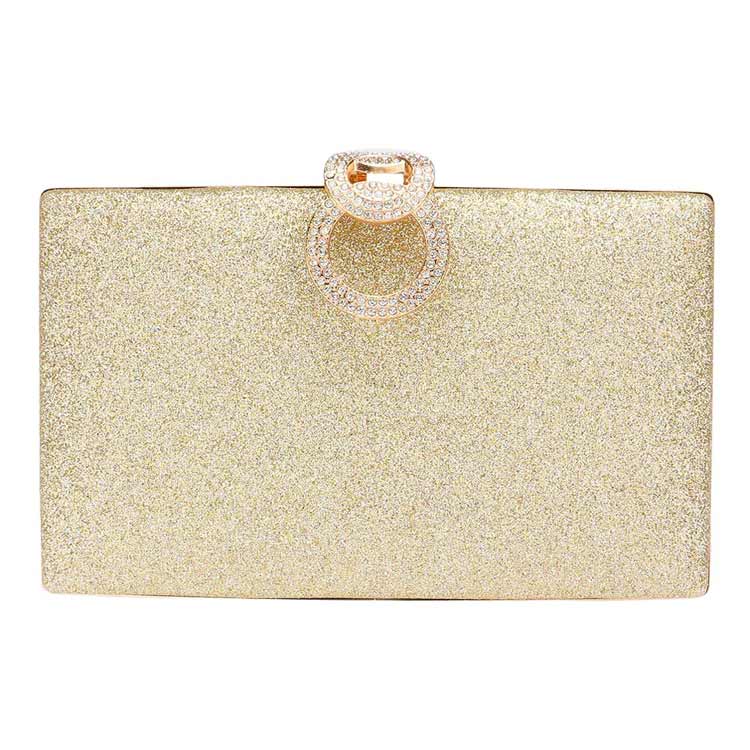 Shimmery Evening Clutch Crossbody Bag
