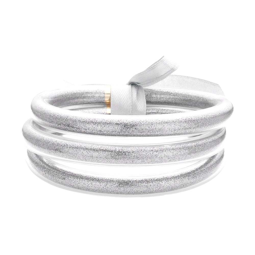 3PCS Glitter Jelly Tube Bangle Bracelet