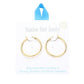 Stainless Steel 1.2 Inch Metal Hoop Pin Catch Earrings