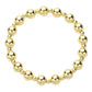 Stainless Steel Ball Beaded Stretch Bracelet