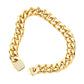 Stainless Steel CZ Embellished Metal Chain Link Bracelet