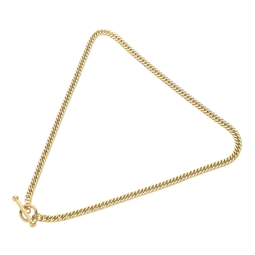 Stainless Steel Chain Toggle Necklace