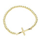 Stainless Steel Cross Pendant Pointed Stretch Bracelet