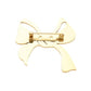 Stainless Steel Cutout Bow Pin Brooch