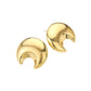 Stainless Steel Dome Crescent Earrings