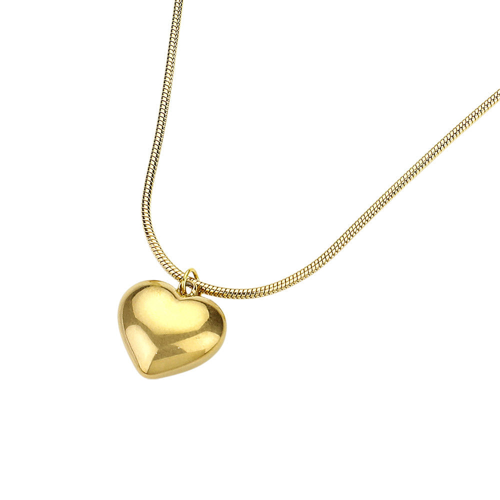Stainless Steel Heart Pendant Necklace