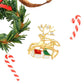 Stone Embellished Metal Reindeer Brooch