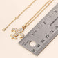 Stone Paved Fleur de Lis Pendant Necklace