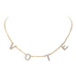 Stone Paved VOTE Initial Message Station Necklace