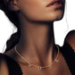 Stone Paved VOTE Initial Message Station Necklace