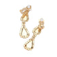 Teardrop Stone Accented Rhinestone Pave Necklace