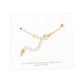 Triple Metal Smile Double Round Stone Station Anklet