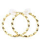 Twisted Stainless Steel Hoop Pin Catch Earrings