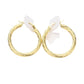 Twisted Stainless Steel Hoop Pin Catch Earrings