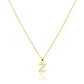 Z Stainless Steel CZ Stone Paved Monogram Pendant Necklace