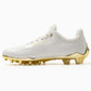Gold Rush White & Gold Cleats — Quantum Carbon by Phenom Elite