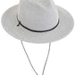C.C Chin Strap Straw Panama Hat