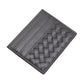 Faux Leather Basket Weave Card Holder Wallet
