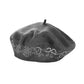 Women's Flower Bling Studded Beret Hat