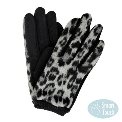 Leopard Print Touch Smart Gloves