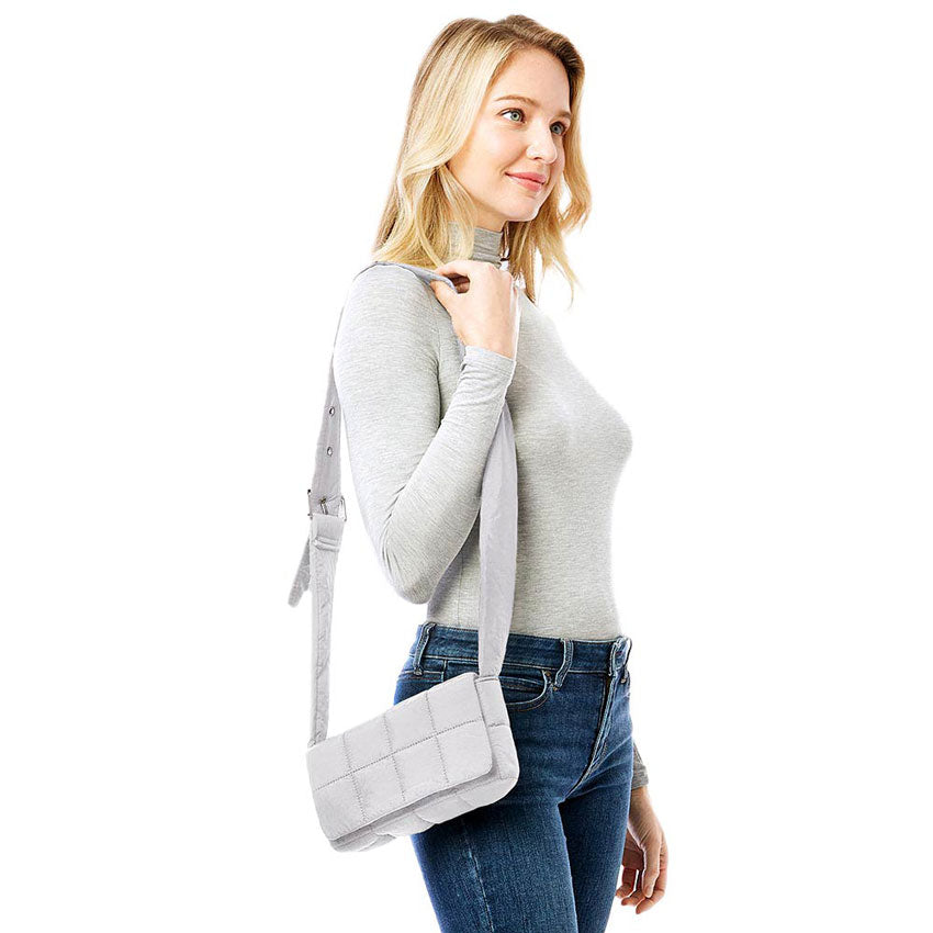 Quilted Puffer Crossbody Bag