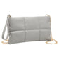 Quilted Solid Faux Leather Crossbody Bag