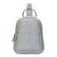Solid Faux Leather Sling Bag