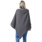 Textured Jersey Poncho Ruana Wrap