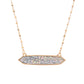 Trendy Patterned Hexagon Pendant Necklace