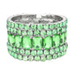 Women's 5Pcs Rectangle Round Stone Stretch Multi Layered Bracelets