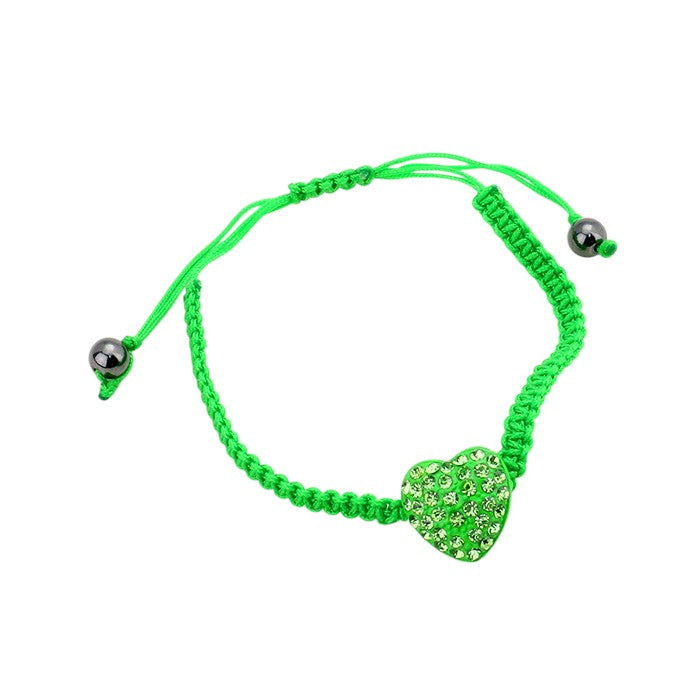 Crystal Pave Heart Cinch Bracelet