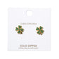 Cubic Zirconia Clover Stud Earrings