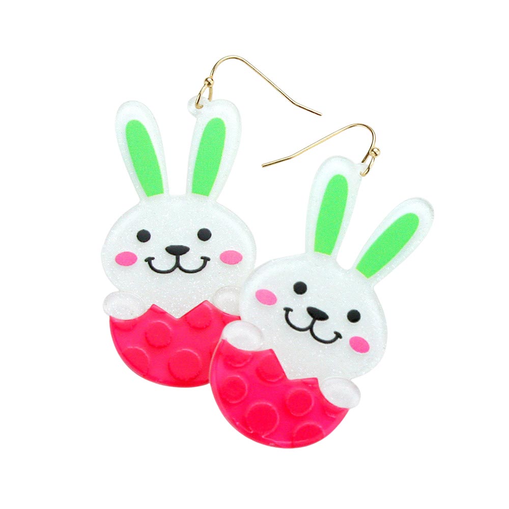 Easter Bunny Resin Dangle Earrings