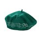 Women's Flower Bling Studded Beret Hat