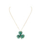 Women's Heart Crystal Rhinestone Clover Pendant Necklace St. Patrick's Day
